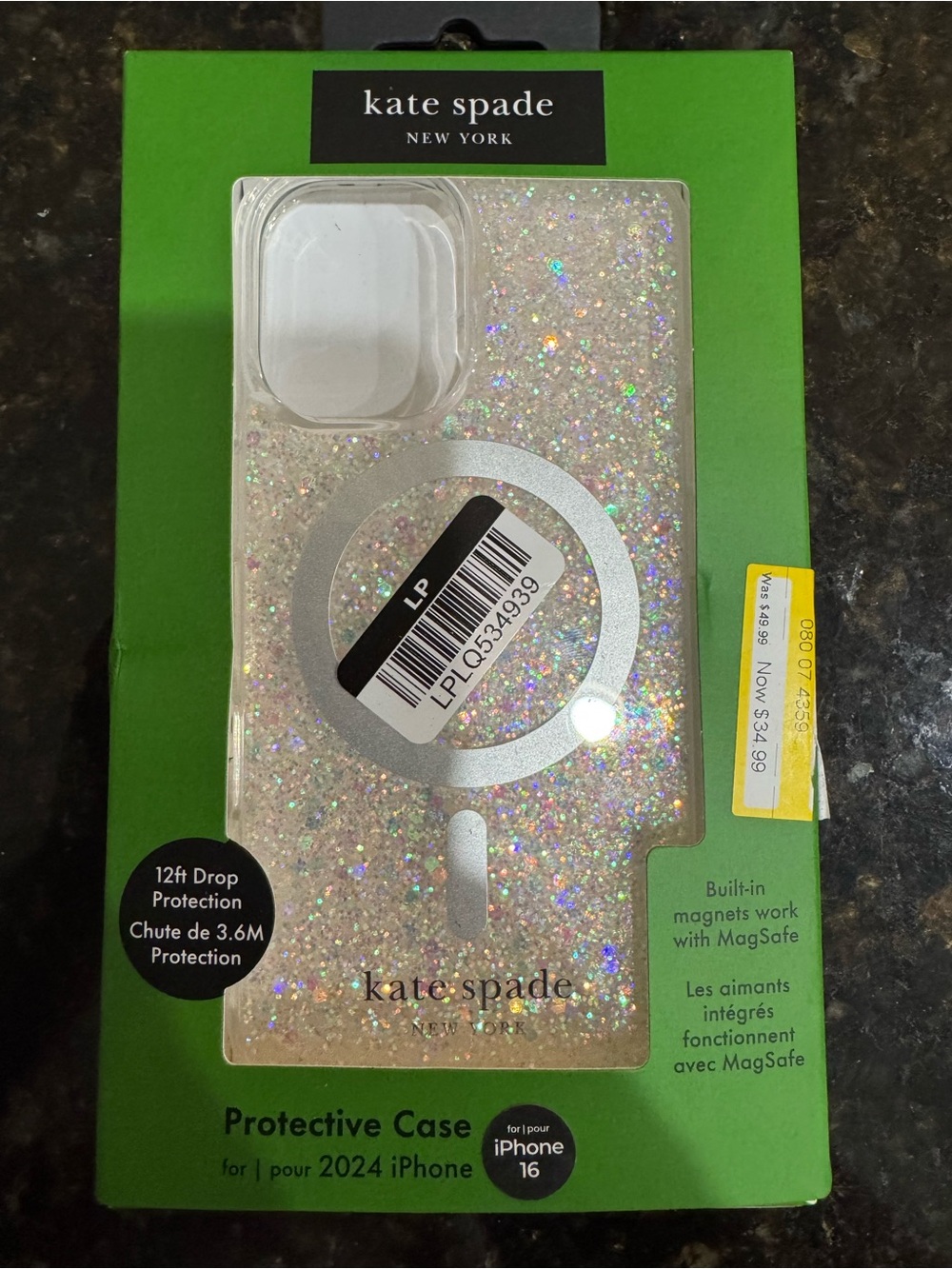 Kate Spade Protective Case for iPhone 16